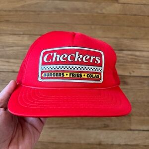 Vintage Checkers Fast Food Trucker Snapback